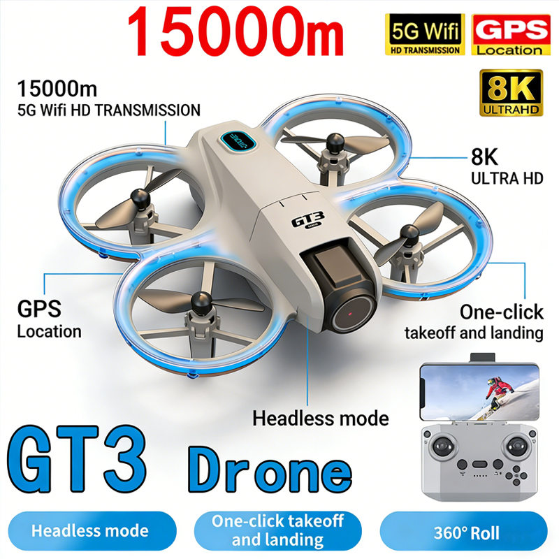 Drone Kit Tricopter - Drone GT3 MAX Baru 8K HD